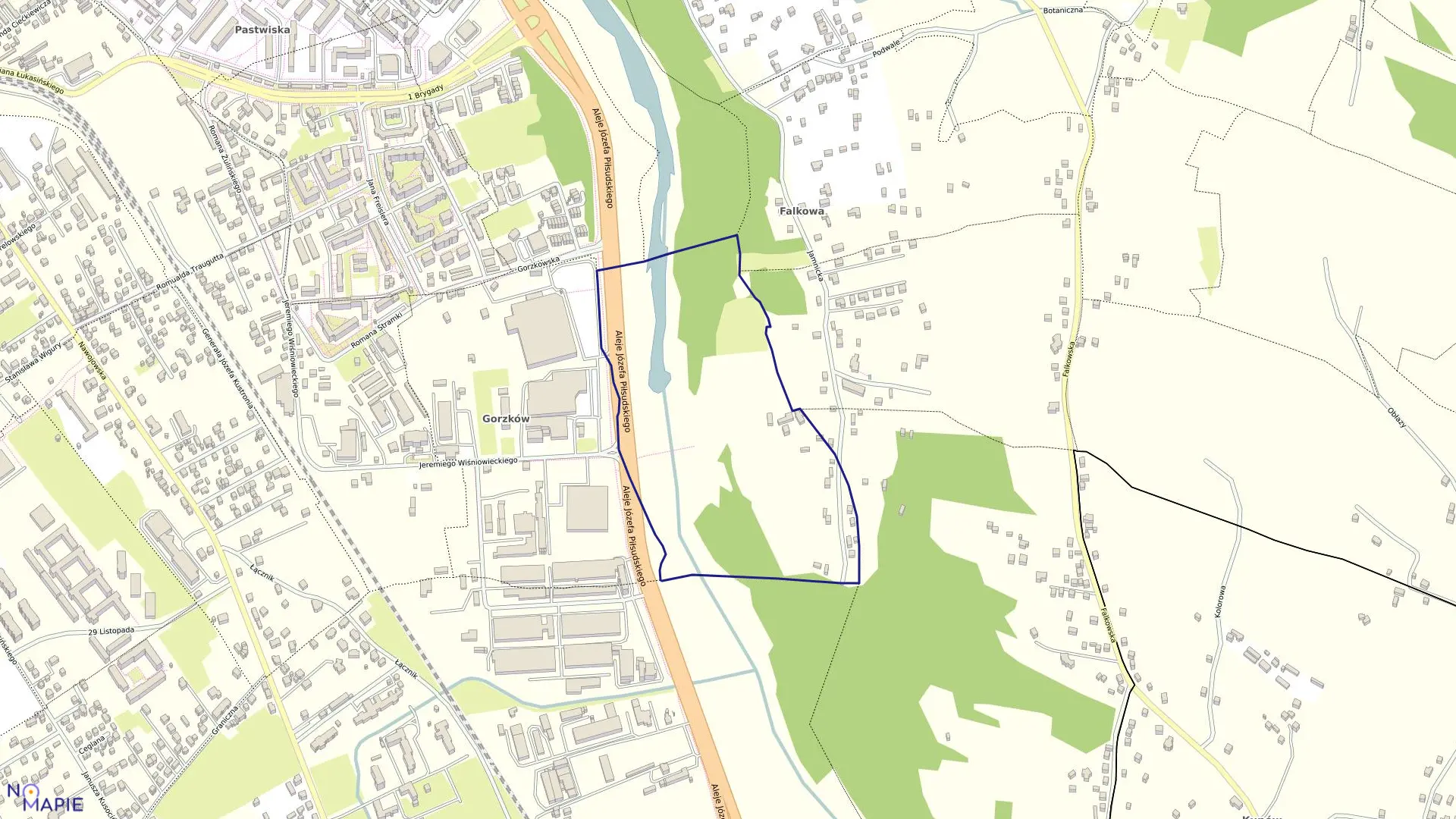 Mapa obrębu 059 w mieście Nowy Sącz