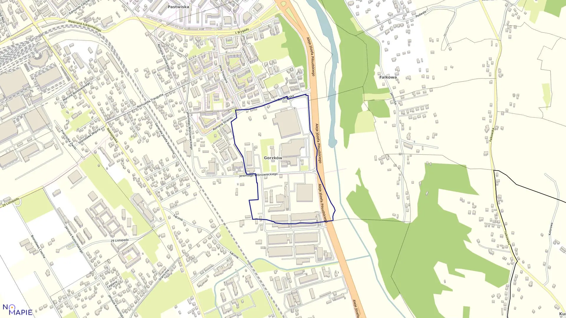 Mapa obrębu 060 w mieście Nowy Sącz